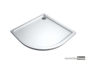 Oltens Superior brodzik półokragły 80x80 cm akrylowy biały 16001000