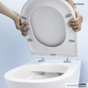 Oltens Vernal deska sedesowa twarda wolnoopadająca biała 45103000