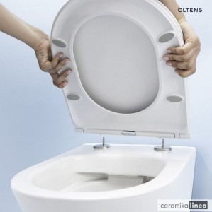 Oltens Vernal deska sedesowa twarda wolnoopadająca Slim biała 45104000