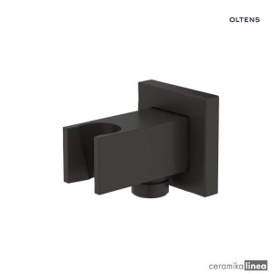 Oltens Hvita (S) przyłącze kątowe z uchwytem kwadratowe czarny mat 39303300