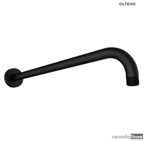 Oltens Lagan ramię deszczownicy 40 cm okrągłe czarny mat 39400300