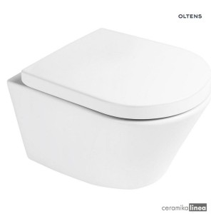 Oltens Jog miska WC wisząca PureRim biała 42001000