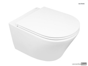 Zestaw Oltens Jog miska WC wisząca PureRim z deską wolnoopadającą Slim 42005000
