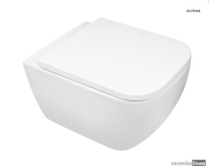 Zestaw Oltens Vernal miska WC wisząca PureRim z deską wolnoopadającą Slim 42007000