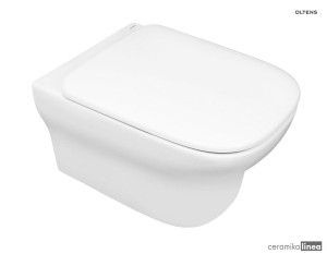 Zestaw Oltens Gulfoss miska WC wisząca PureRim z deską wolnoopadającą Slim 42009000