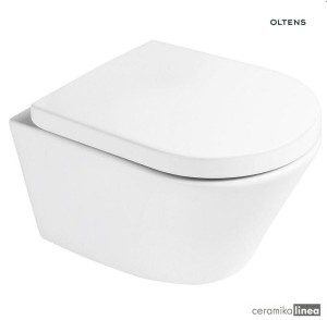 Oltens Jog miska WC wisząca PureRim z powłoką SmartClean biała 42501000