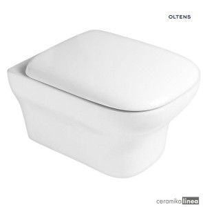 Oltens Gulfoss miska WC wisząca PureRim z powłoką SmartClean biała 42503000