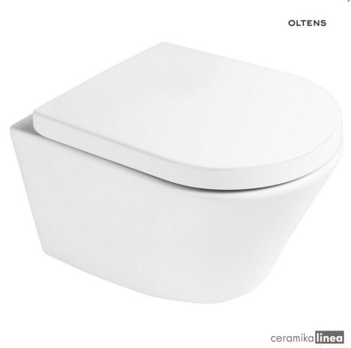 Zestaw Oltens Jog miska WC wisząca PureRim z powłoką SmartClean z deską wolnoopadającą 42504000.jpg