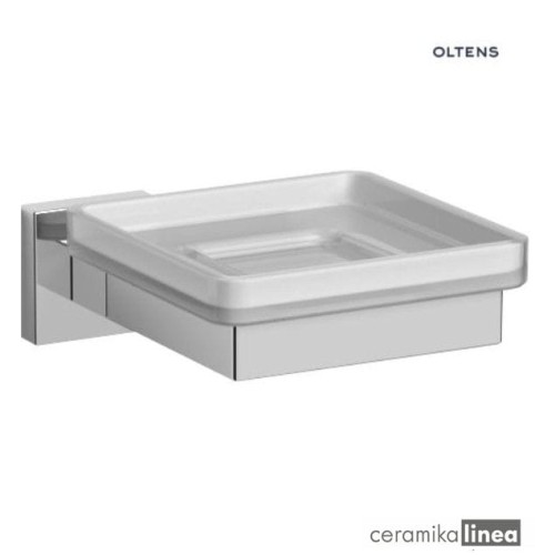 Oltens Tved mydelniczka z uchwytem szkło szronione chrom 84101510.jpg