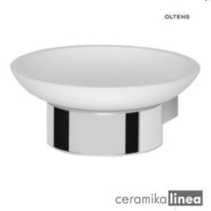Oltens Vernal mydelniczka z uchwytem biała ceramika/chrom 84102000