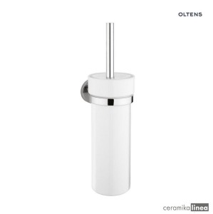Oltens Gulfoss szczotka do WC wisząca z uchwytem biała ceramika/chrom 82101000