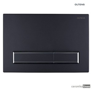 Oltens Torne przycisk spłukujący do WC czarny mat/chrom 57101300