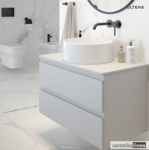 Oltens Lule przycisk spłukujący do WC czarny mat/chrom 57102300