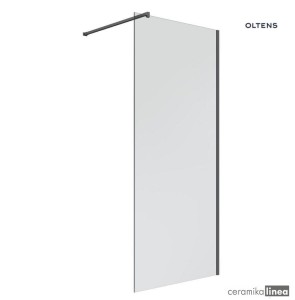 Oltens Bo ścianka prysznicowa Walk-In 80 cm profil czarny mat 22000300