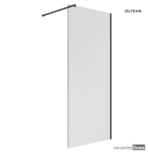 Oltens Bo ścianka prysznicowa Walk-In 90 cm profil czarny mat 22001300