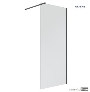 Oltens Bo ścianka prysznicowa Walk-In 110 cm profil czarny mat 22003300