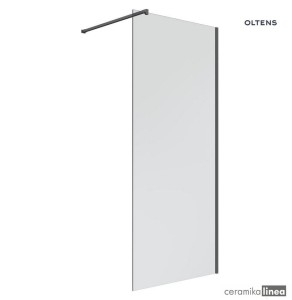 Oltens Bo ścianka prysznicowa Walk-In 120 cm profil czarny mat 22004300