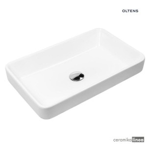 Oltens Fossa umywalka 55x34 cm nablatowa biała 40301000