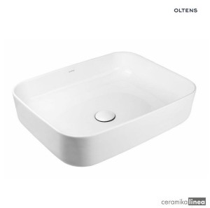 Oltens Hadsel umywalka 50x40 cm nablatowa biała 40308000