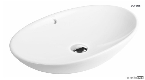Oltens Sogne umywalka 63x42 cm nablatowa owalna biała 40310000.jpg
