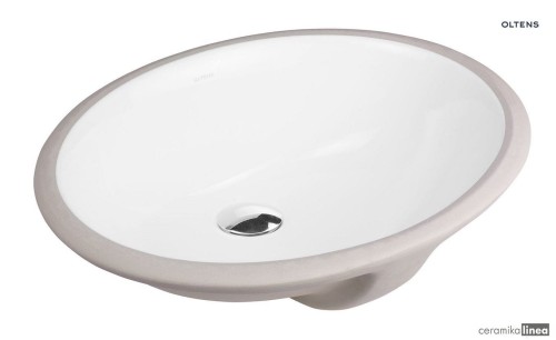 Oltens Mana umywalka 46x38 cm podblatowa owalna z powłoką SmartClean biała 40600000.jpg