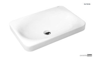 Oltens Kagera umywalka 60x42 cm nablatowa biała z powłoką SmartClean biała 40803000