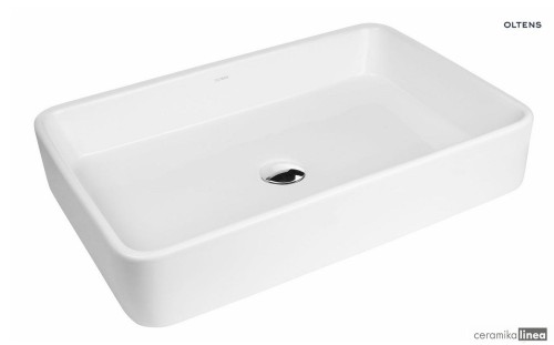 Oltens Lustra umywalka 60,5x35 cm nablatowa prostokątna z powłoką SmartClean biała 40806000.jpg