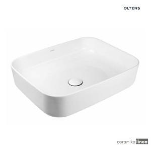 Oltens Hadsel umywalka 50x40 cm nablatowa z powłoką SmartClean biała 40808000