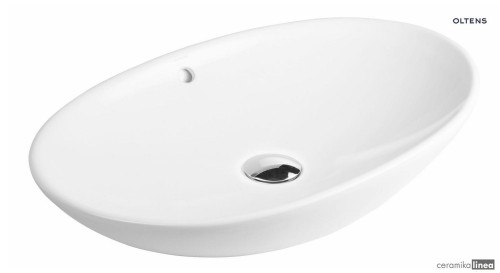 Oltens Sogne umywalka 63x42 cm nablatowa owalna z powłoką SmartClean biała 40810000.jpg
