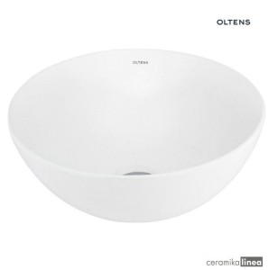 Oltens Jagala umywalka 32x32 cm nablatowa z powłoką SmartClean biała 40817000