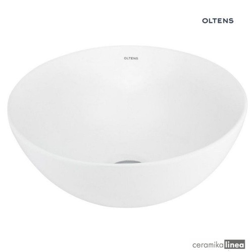 Oltens Jagala umywalka 32x32 cm nablatowa z powłoką SmartClean biała 40817000.jpg