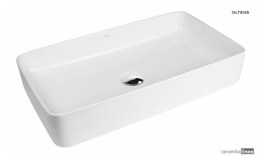 Oltens Solberg umywalka 62x41,5 cm nablatowa prostokątna z powłoką SmartClean biała 40818000.jpg