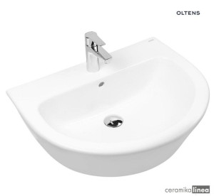 Oltens Jog umywalka 61x49 cm wisząca z powłoką SmartClean biała 41501000