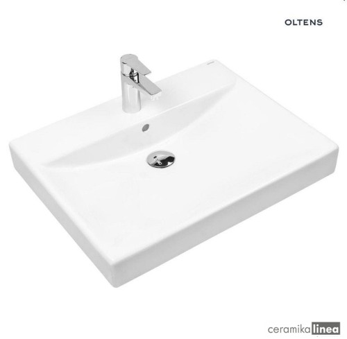 Oltens Hofsa umywalka 60x46 cm nablatowa z powłoką SmartClean biała 41805000.jpg