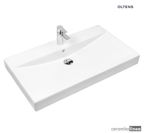 Oltens Hofsa umywalka 80x46 cm nablatowa z powłoką SmartClean biała 41806000.jpg