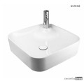 Oltens Lysake umywalka 42,5 cm nablatowa kwadratowa z powłoką SmartClean biała 41808000.jpg