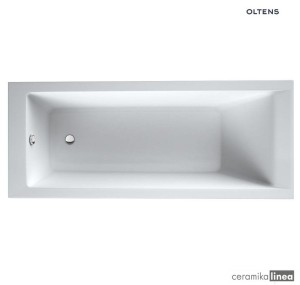 Oltens Langfoss wanna prostokątna 140x70 cm akrylowa biała 10001000