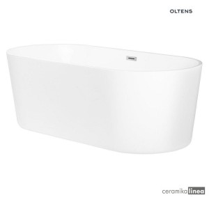 Oltens Inga wanna wolnostojąca 170x80 cm owalna akrylowa biała 12004000