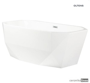 Oltens Stygg wanna wolnostojąca 160x73 cm owalna akrylowa biała 12005000