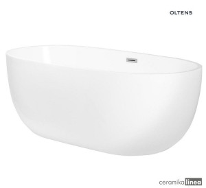 Oltens Stora wanna wolnostojąca 150x72 cm owalna akrylowa biała 12008000