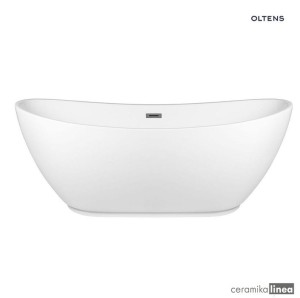 Oltens Folda wanna wolnostojąca 170x72 cm owalna akrylowa biała 12010000