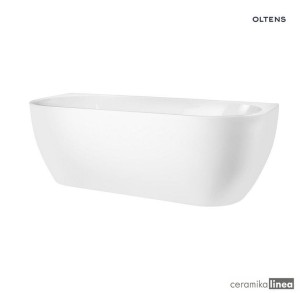 Oltens Begna wanna przyścienna 170x75 cm akrylowa owalna biała 12011000