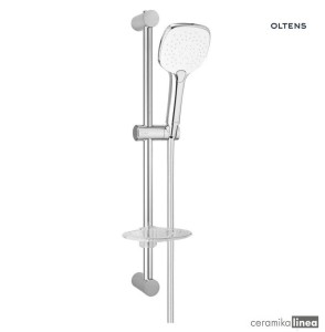 Zestaw prysznicowy Oltens Driva EasyClick (S) Alling 60 z mydelniczką chrom/biały 36005110