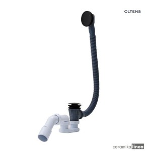 Oltens Fusa syfon wannowy klik-klak czarny mat 03002300