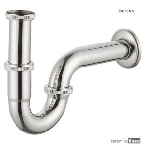 Oltens Lyse syfon umywalkowy mosiężny rurowy chrom 02501100