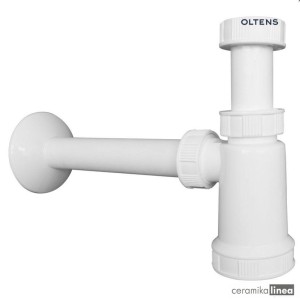 Oltens Harkan syfon umywalkowy butelkowy 1 1/4 plastikowy biały 02101000
