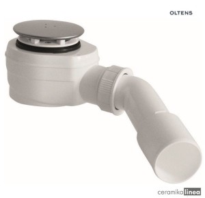 Oltens Pite Turbo syfon brodzikowy odpływ 50 mm plastikowy chrom 08003000