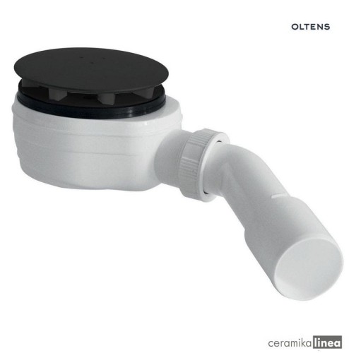 Oltens Pite Turbo syfon brodzikowy odpływ 90 mm plastikowy czarny mat 08001300.jpg