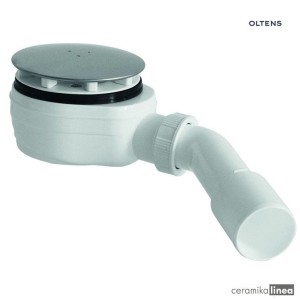 Oltens Pite Turbo syfon brodzikowy odpływ 90 mm plastikowy chrom 08001000