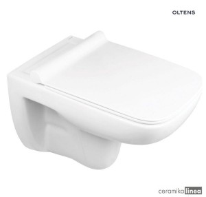 Oltens Ribe deska sedesowa twarda wolnoopadająca Slim biała 45108000